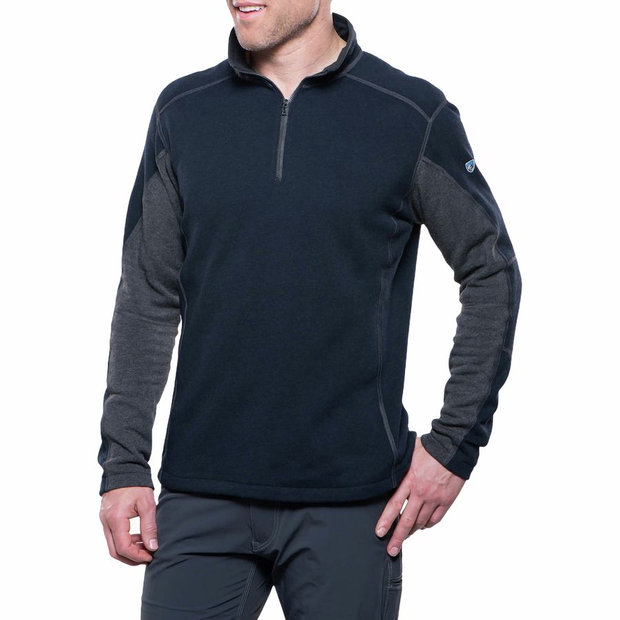 Trail Performance 1/4 Zip Mens Sweater in Kashmira Material