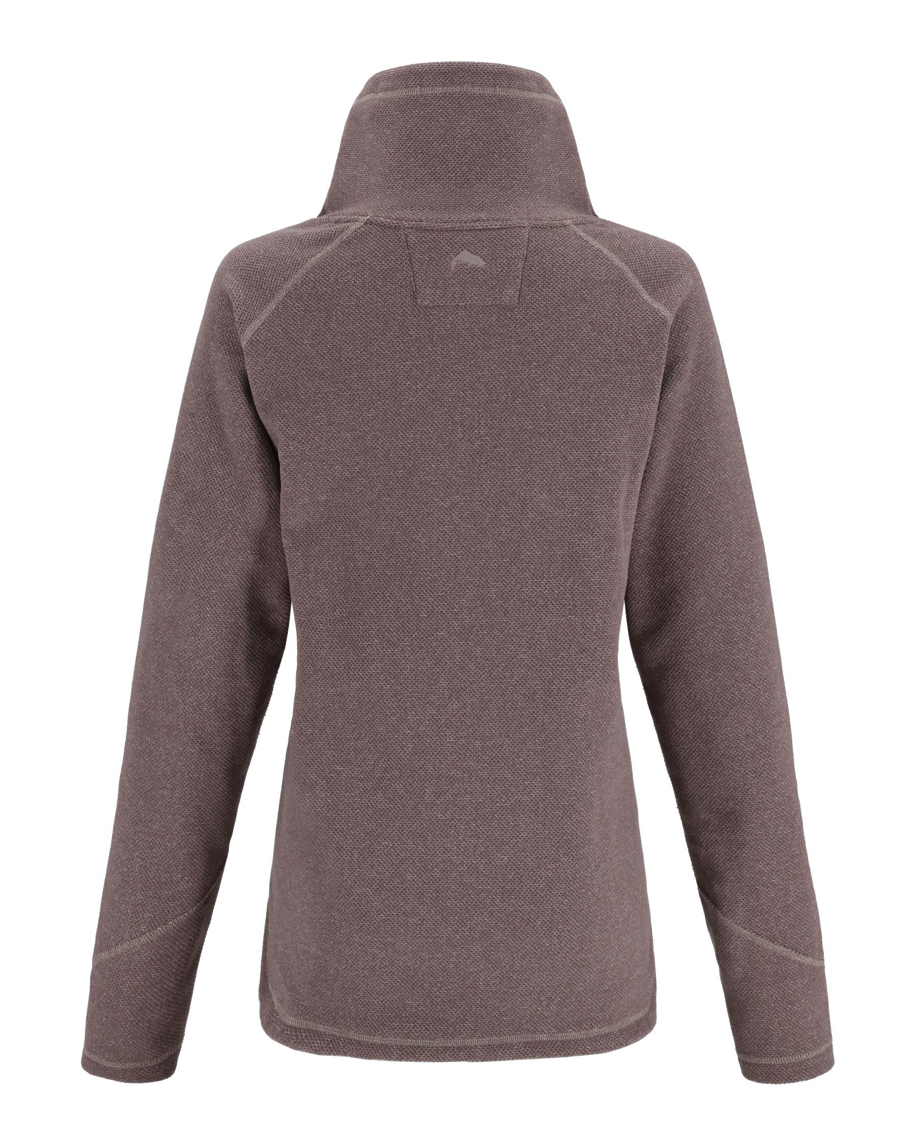 Womens Heather Fleece Sweater with Plush Collar