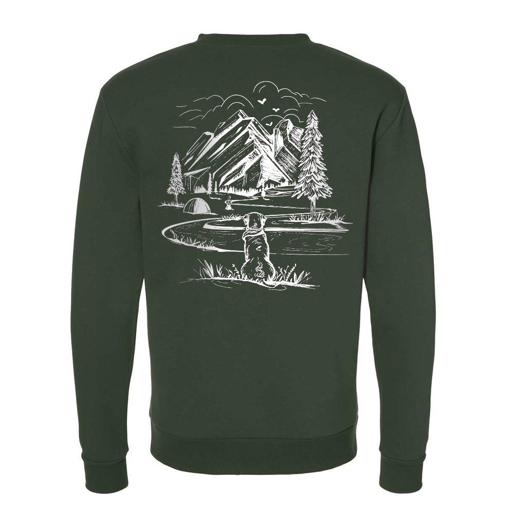 Forest Green Crewneck Sweatshirt - Ultra Soft Cotton Blend