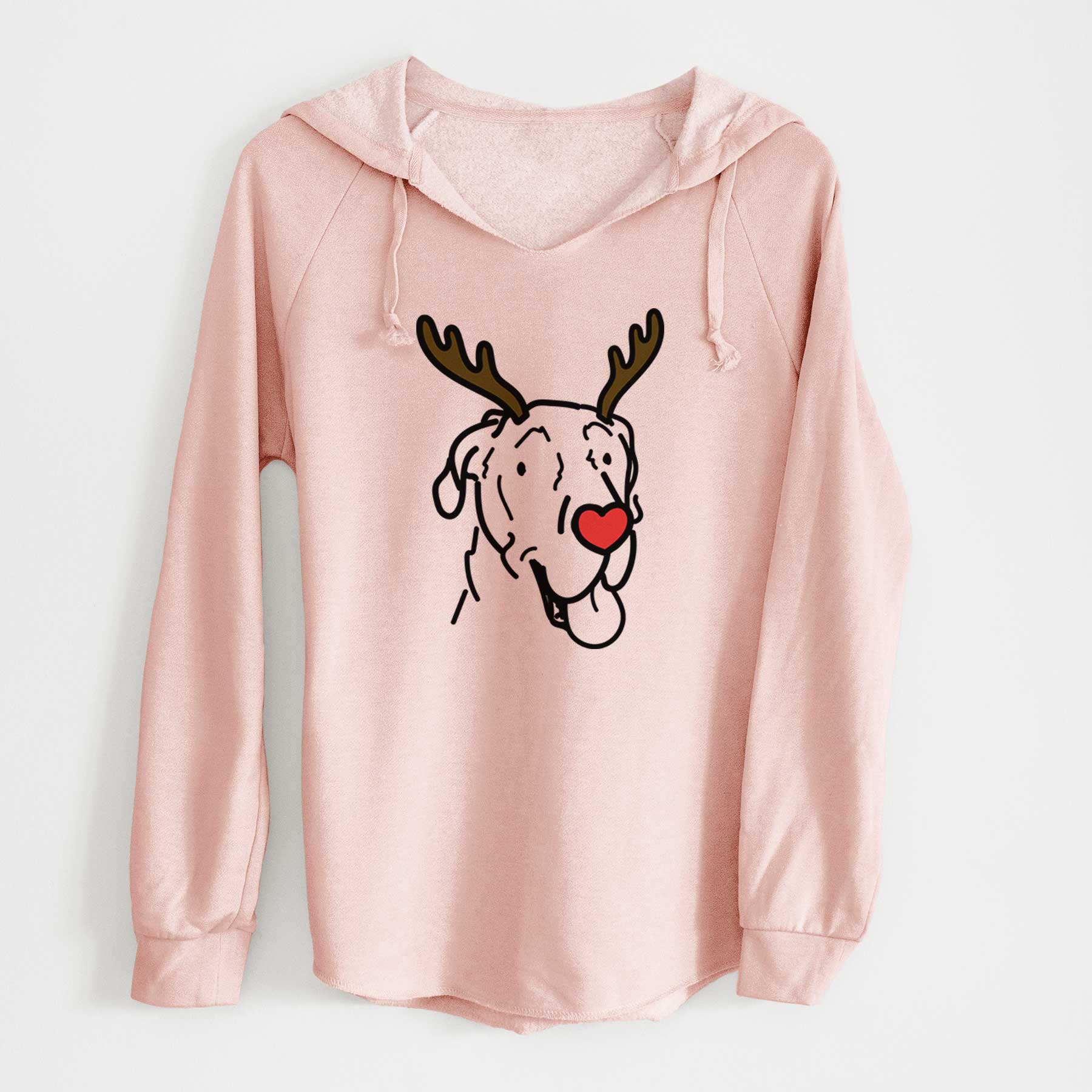 Womens Cali Wave Hooded Sweatshirt in Red - Unique Comfort and Style