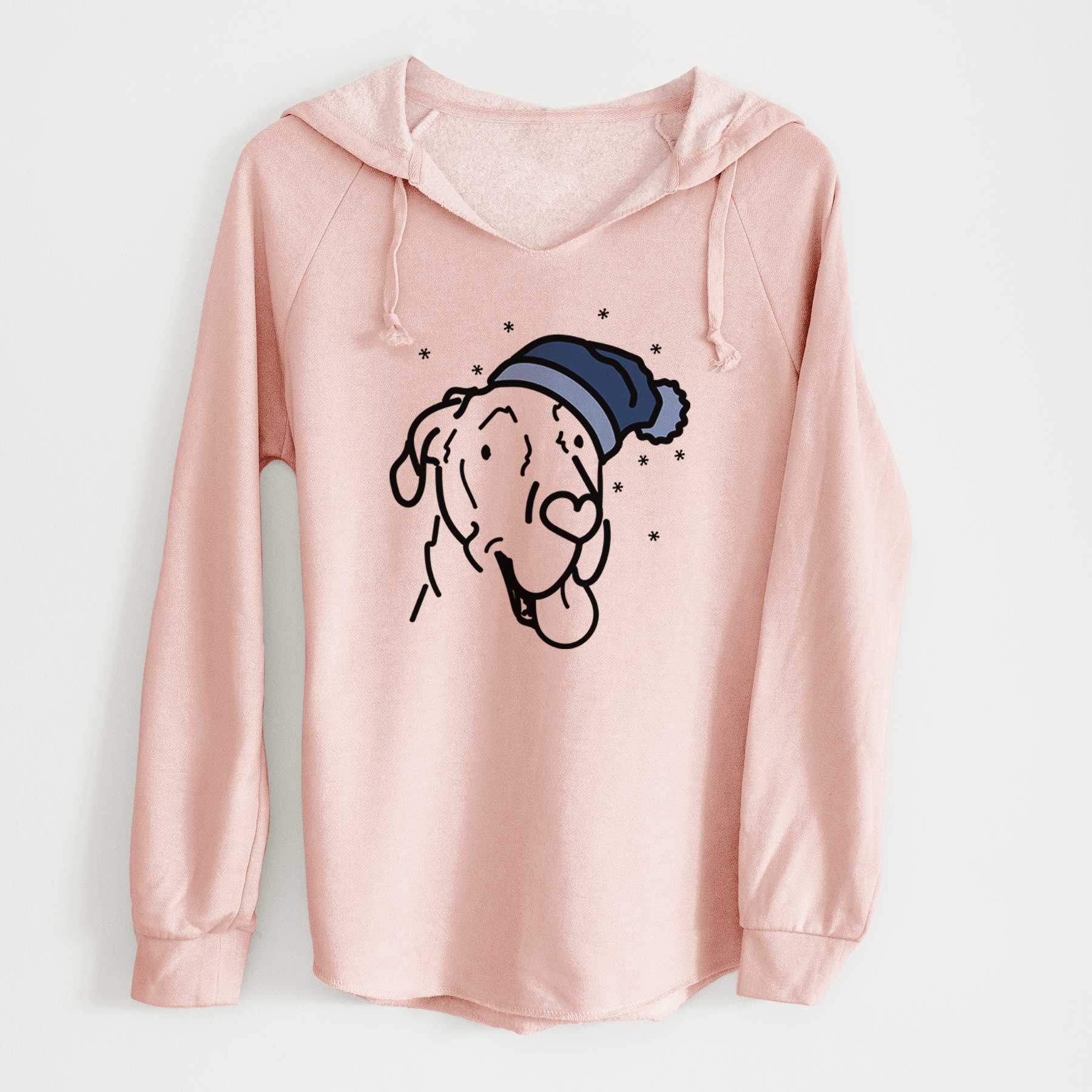 Womens California Wave Hooded Sweatshirt in Blush, Dusty Rose, Sage