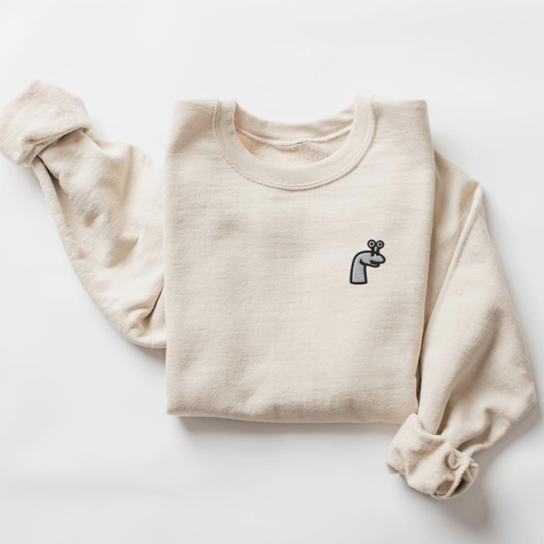 Sock Puppet Embroidered Sweatshirt