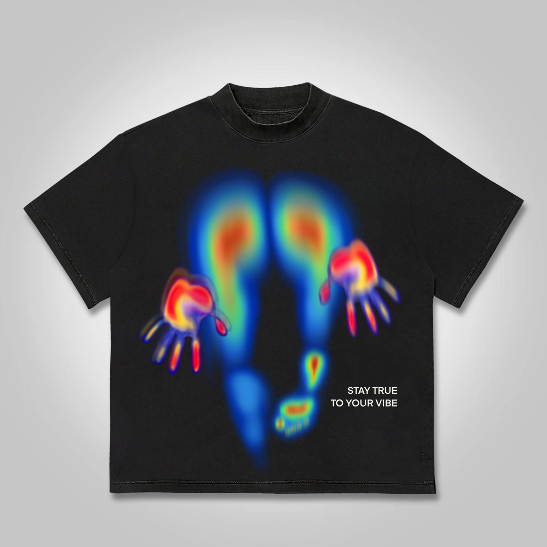 Sopula Heat-Sensitive Abstract Graphics V-Neck Cotton T-Shirt - Short Sleeve Vintage Summer Style