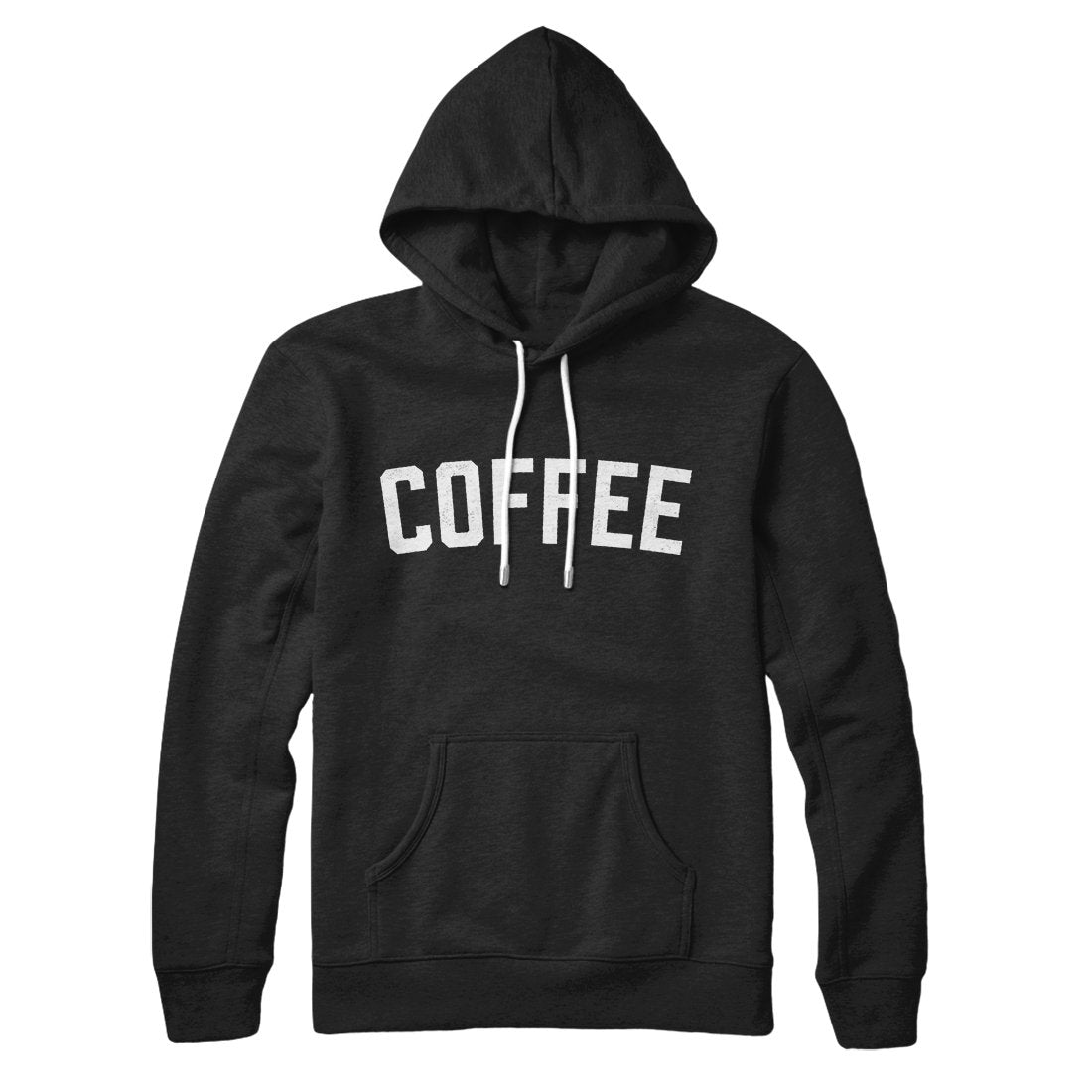 Coffee Unisex Pullover Hoodie - Cotton Polyester Loose Fit Kangaroo Pocket